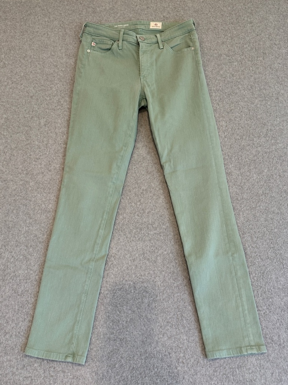 Ag Adriano Goldschmied The Prima Ankle Cigarette Ankle in Sage Green